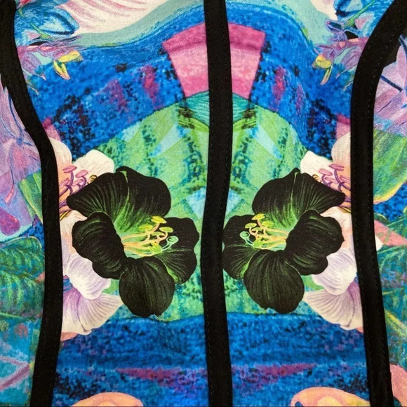 FINDERS KEEPERS Winter Birds Dress Hibiscus Print and Black Size XS - Picture 10 of 15